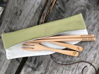 精選攜帶式餐具組/減塑/木頭餐具/客製專用餐具筷套/婚禮小物/伴娘禮（可客製刻字