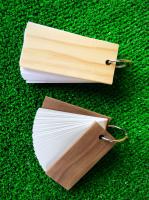 簡約無漆風~木製封面造型筆記本/單字本/便條紙